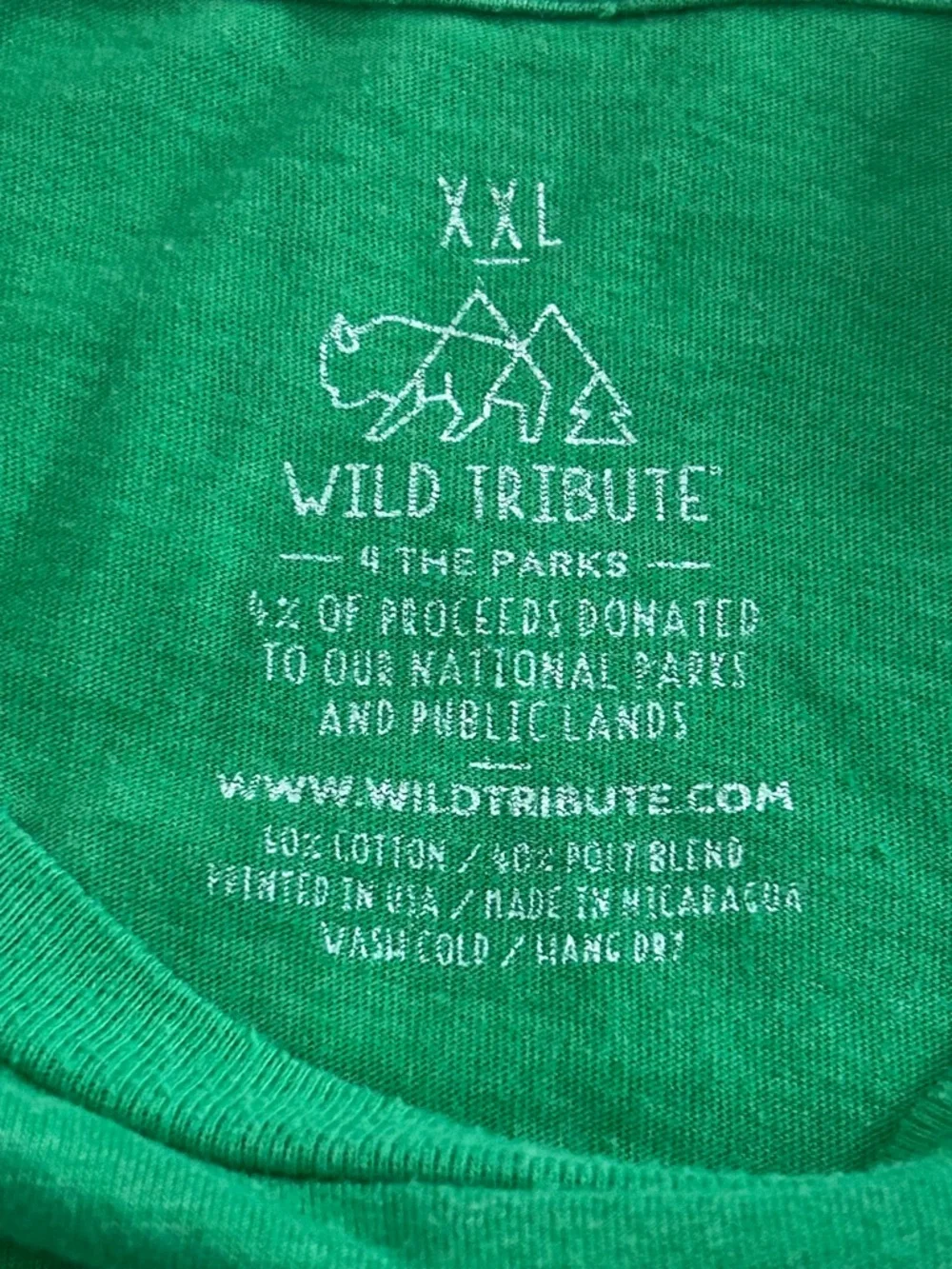 Wild Tribute Men’s -Shirt Grand Teton National Park Green Size 2XL - Picture 5 of 8